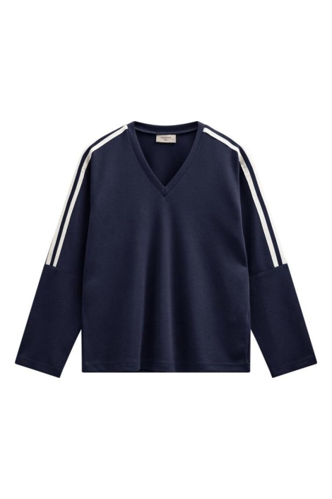 Freequent blauwe dames sweater | Vooraanzicht