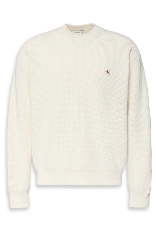 Calvin Klein beige heren sweater | Vooraanzicht