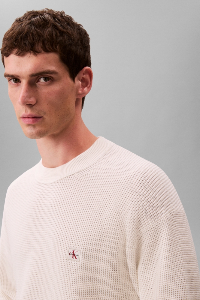 Calvin Klein beige heren sweater | Close up