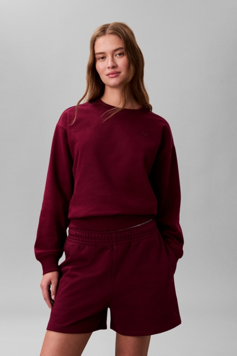 Calvin Klein paarse dames sweater | Model vooraanzicht