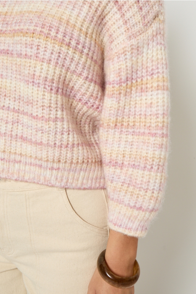 Peppercorn multi color dames trui | Close up