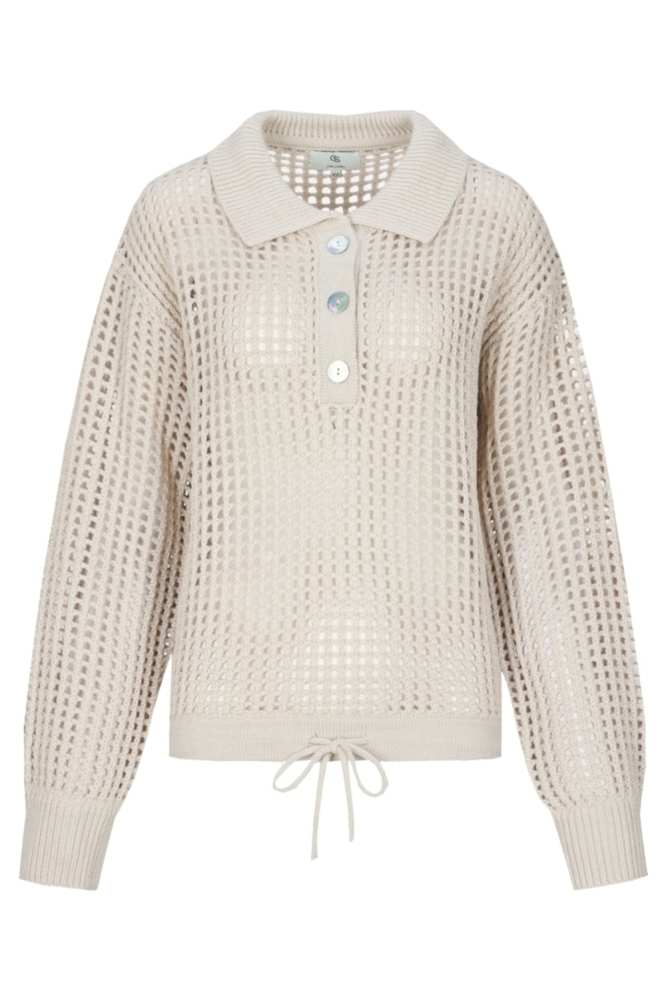 C&S The Label beige dames trui | Vooraanzicht