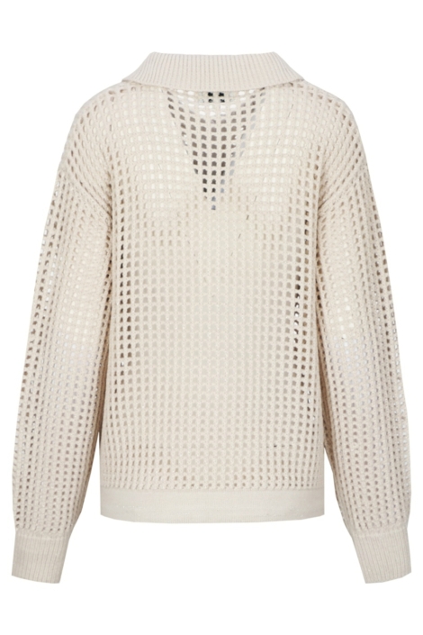 C&S The Label beige dames trui | Achteraanzicht