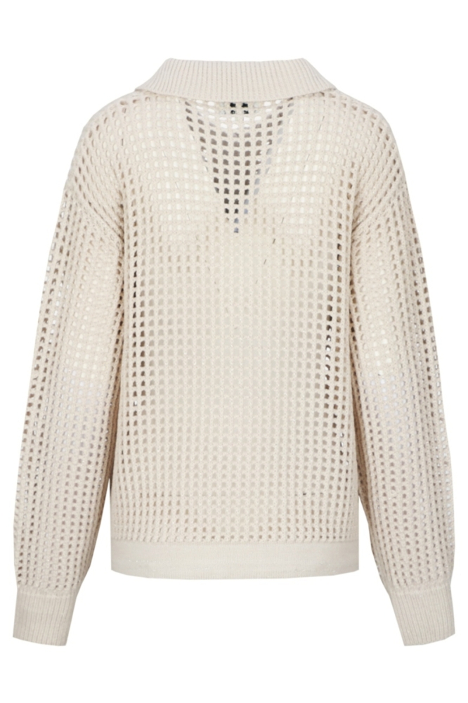 C&S The Label beige dames trui | Achteraanzicht