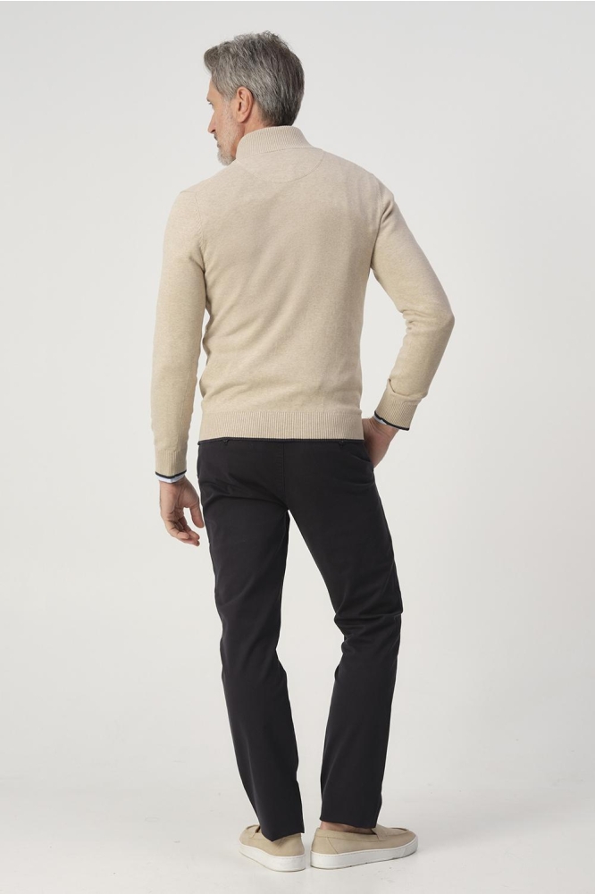 Campbell beige heren trui | Model