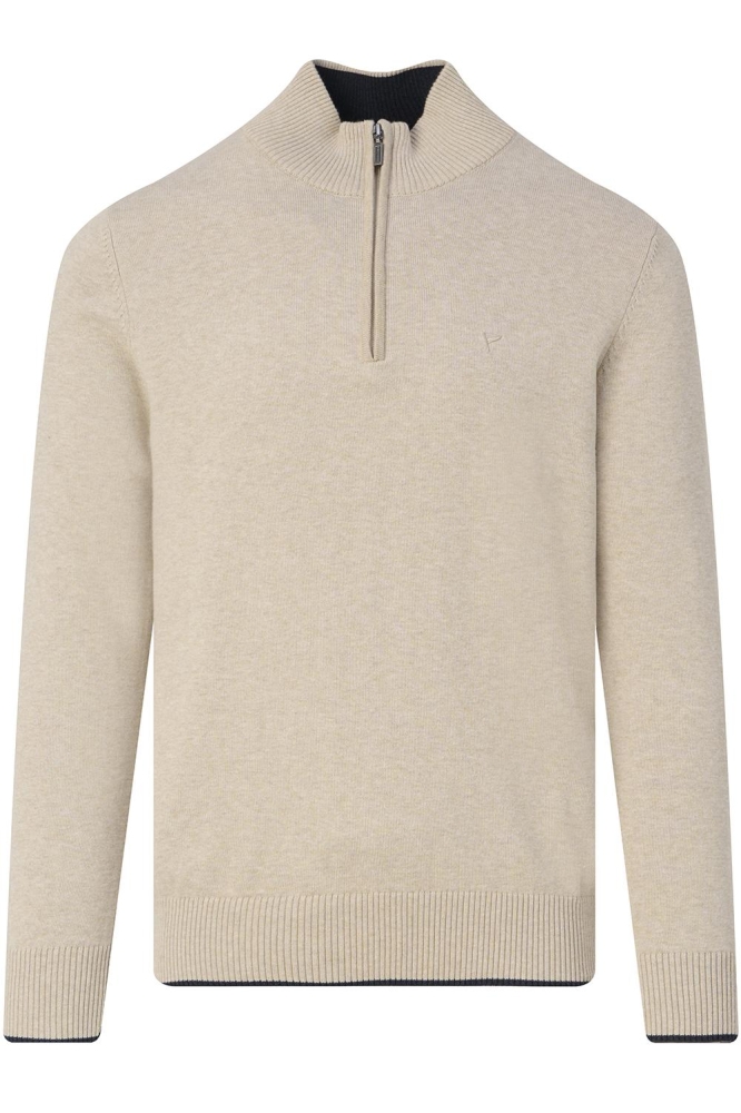 Campbell beige heren trui | Vooraanzicht