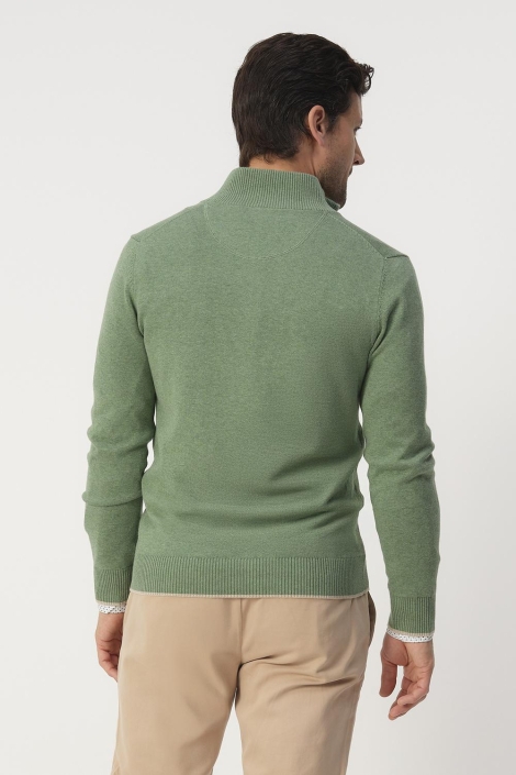 Campbell groene dames trui | Model achteraanzicht