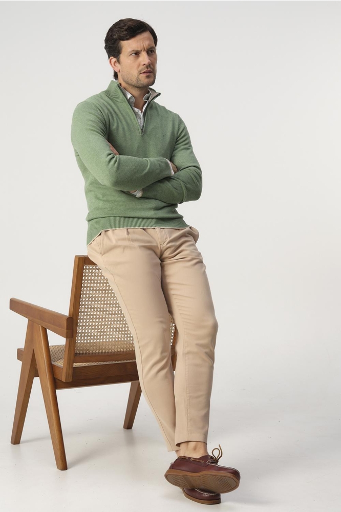 Campbell groene heren trui | Model