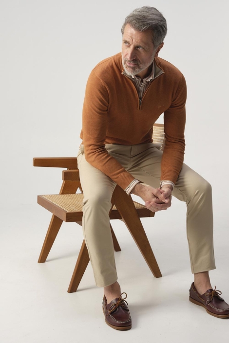 Campbell oranje heren trui | Model