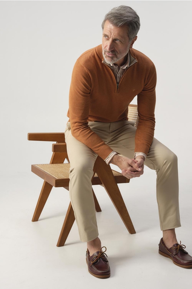 Campbell oranje heren trui | Model