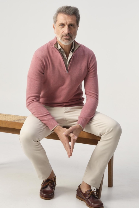 Campbell roze heren trui | Model