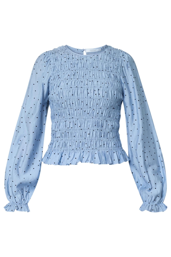 SisterS point blauwe dames blouse | Vooraanzicht