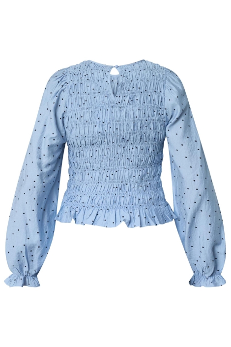 SisterS point blauwe dames blouse | Achteraanzicht