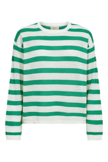 Freequent Trui FQDODO PULLOVER 207399 STAR OFF WHITE W BRIGHT GREEN