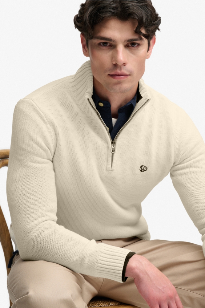 Superdry beige heren trui | Close up