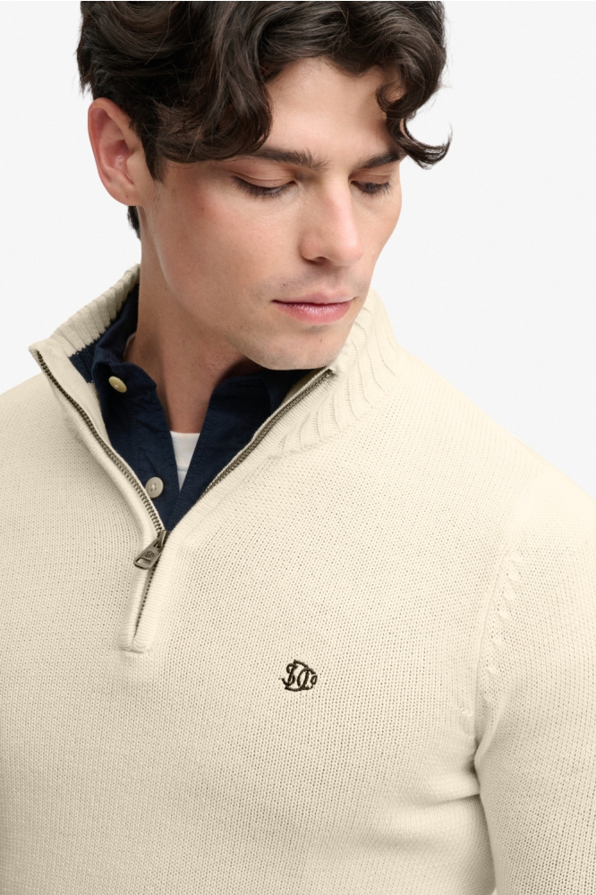 Superdry beige heren trui | Close up