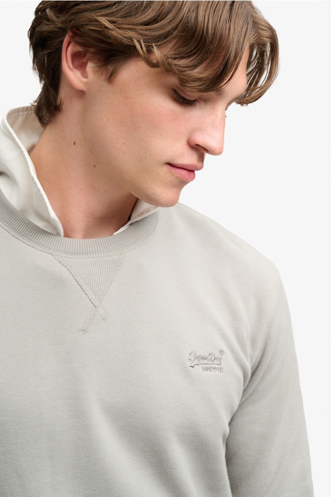 Superdry grijze heren sweater | Close up