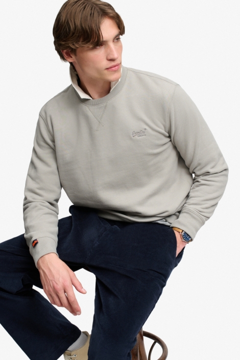 Superdry grijze heren sweater | Sfeerbeeld, In situatie