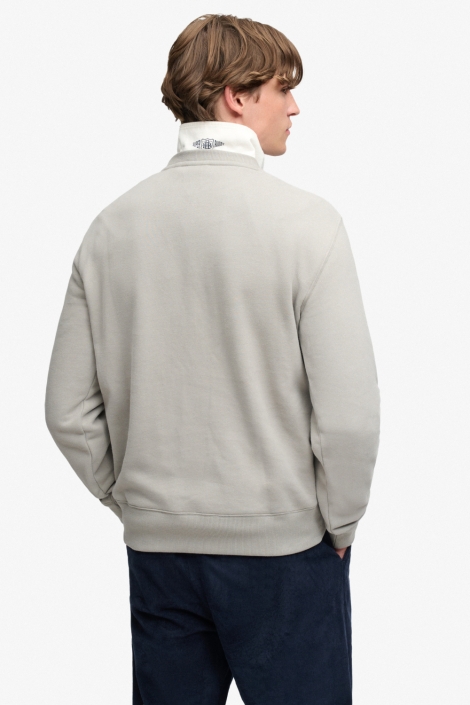 Superdry grijze heren sweater | Model achteraanzicht