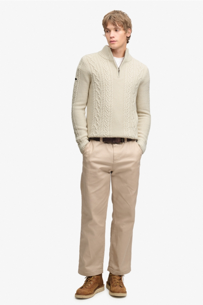 Superdry ecru heren trui | Model