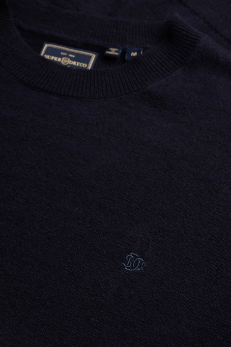 Superdry blauwe heren trui | Close up