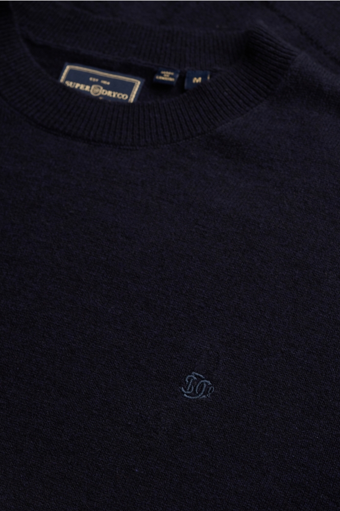 Superdry blauwe heren trui | Close up