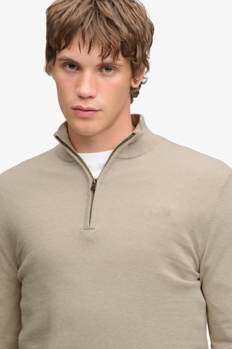 Superdry beige heren trui | Close up