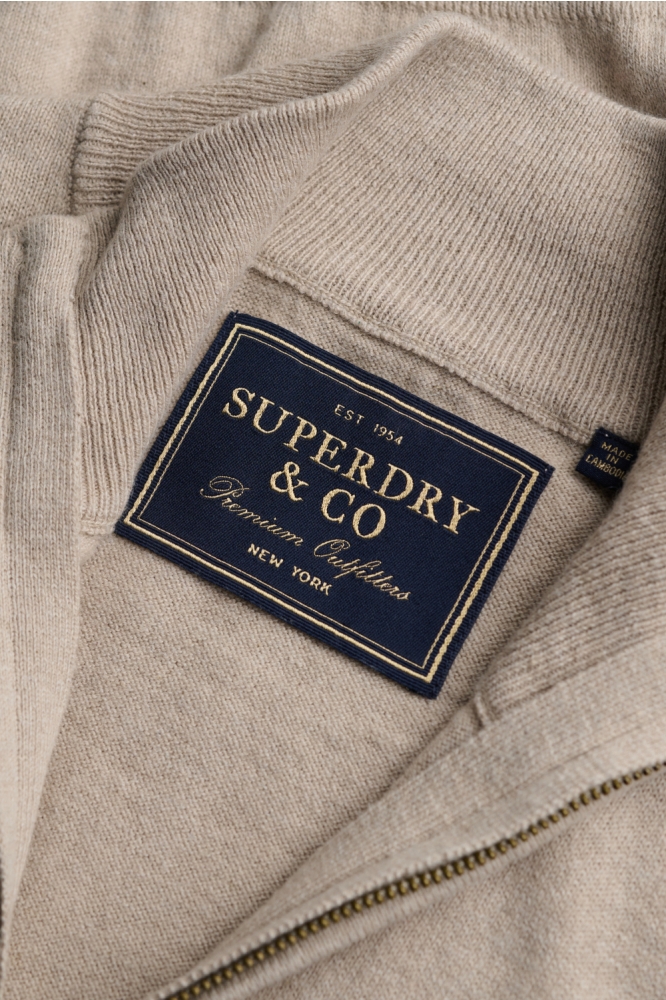 Superdry beige heren trui | Close up