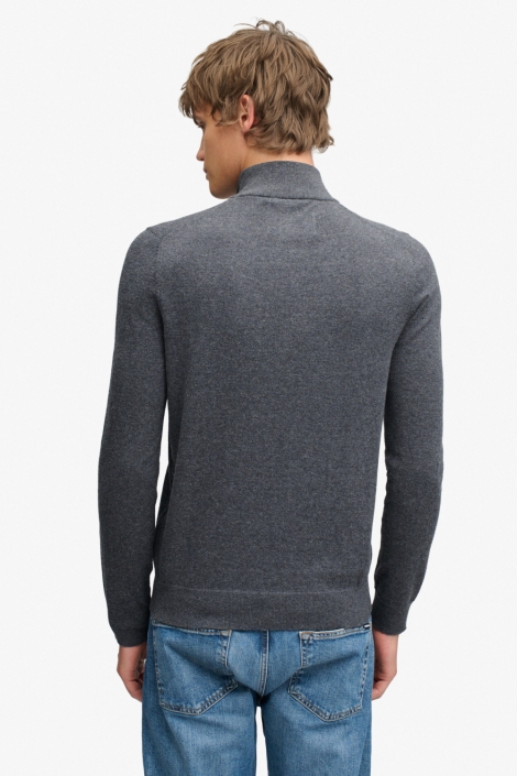 Superdry grijze heren trui | Model achteraanzicht
