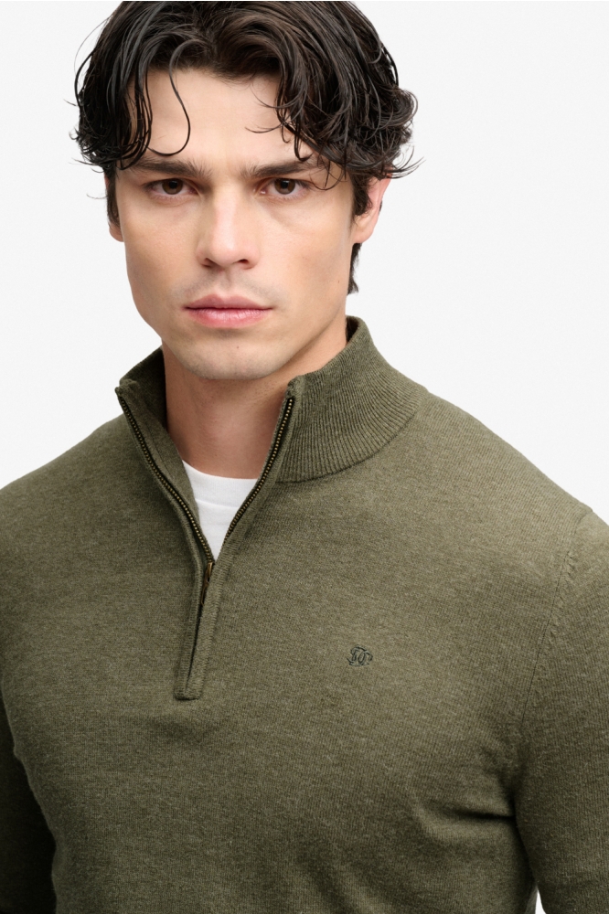 Superdry groene heren trui | Close up