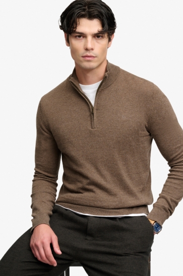 Superdry essential lightweight wool blend Bruin