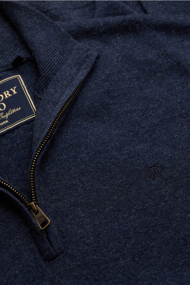 Superdry blauwe heren trui | Close up