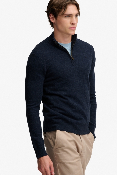 Superdry blauwe heren trui | Model zijaanzicht