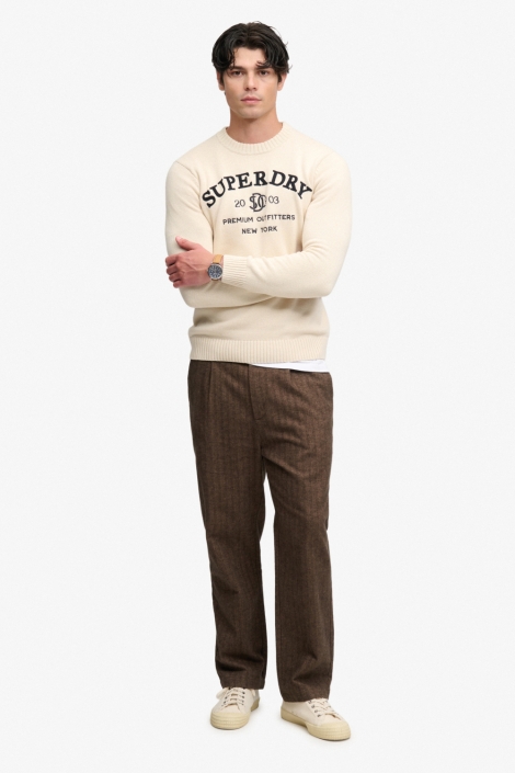 Superdry beige heren trui | Model