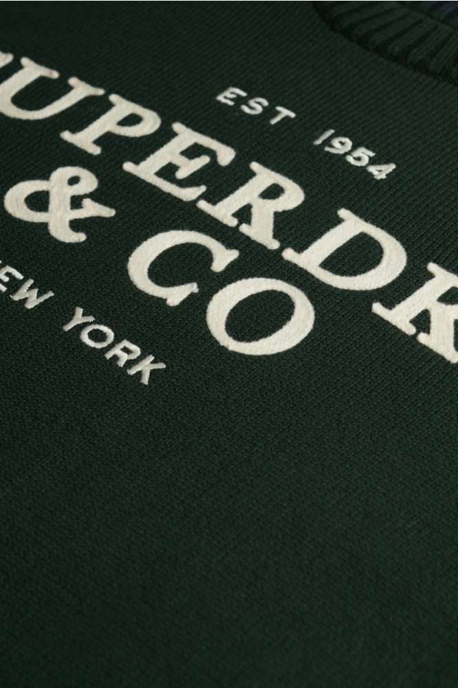 Superdry groene heren trui | Close up