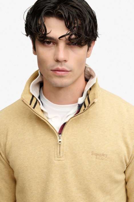 Superdry zand heren sweater | Close up