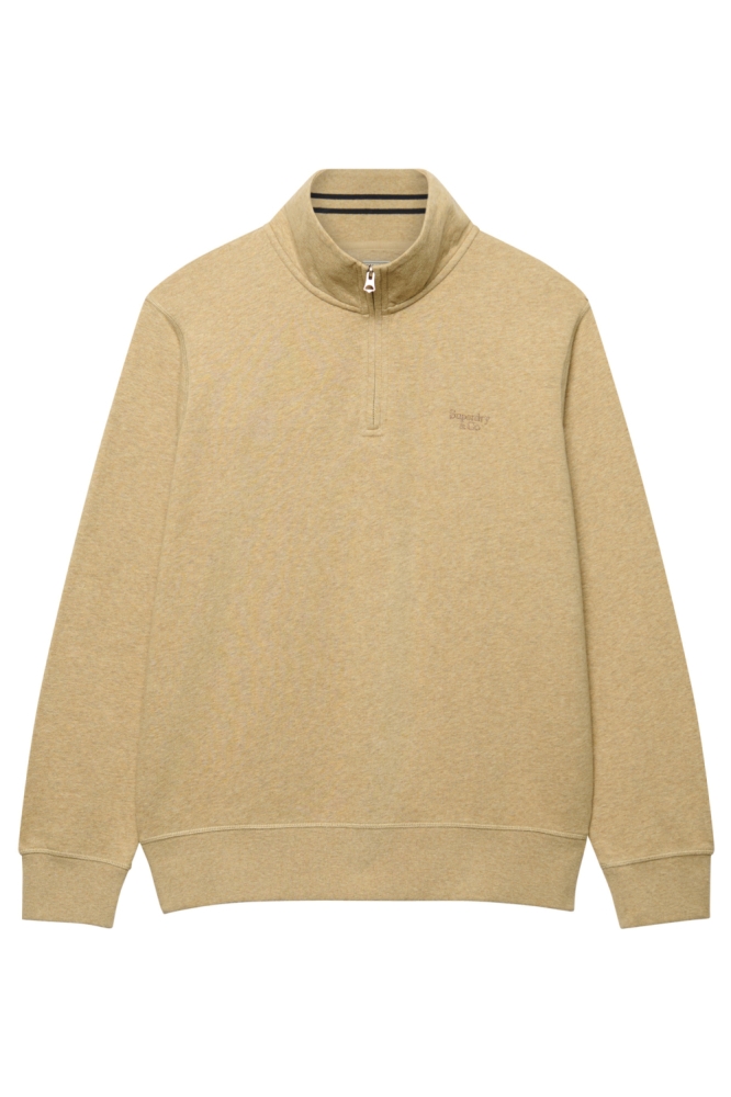 Superdry zand heren sweater | Vooraanzicht