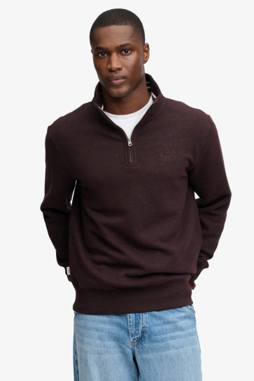 Superdry sweater ESSENTIAL SERIF LOGO HALF ZIP M2014700A m8f Heritage Port Marl