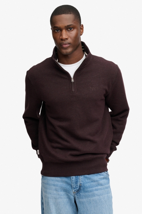 Superdry bordeaux heren sweater | Model vooraanzicht
