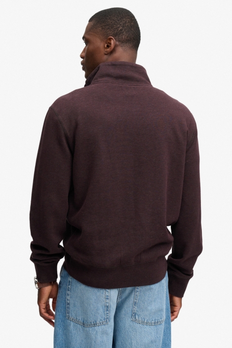 Superdry bordeaux heren sweater | Model achteraanzicht