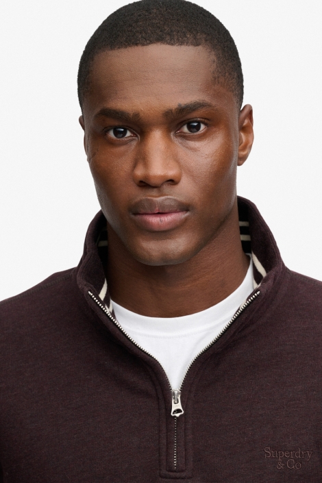 Superdry bordeaux heren sweater | Close up