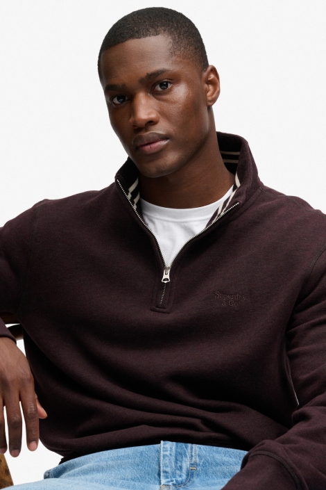 Superdry bordeaux heren sweater | Model vooraanzicht