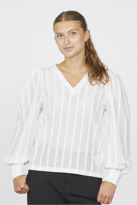 SisterS point witte dames t-shirt | Model vooraanzicht