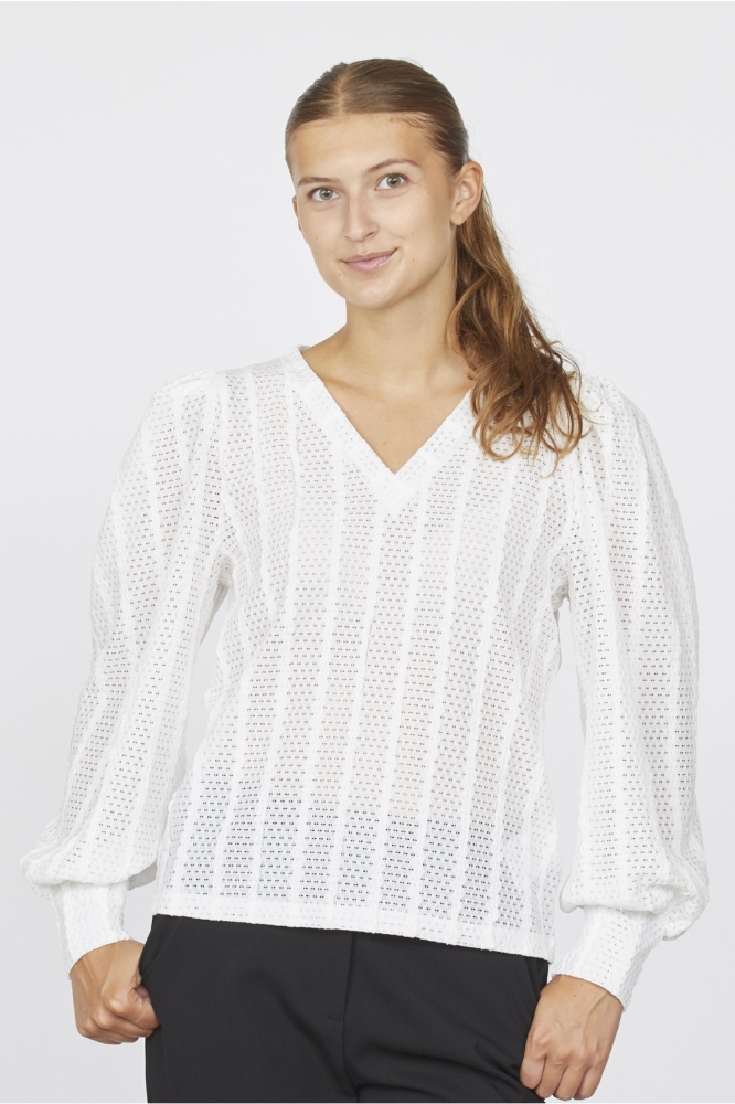 SisterS point witte dames t-shirt | Model vooraanzicht