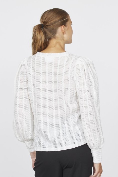 SisterS point witte dames t-shirt | Model achteraanzicht