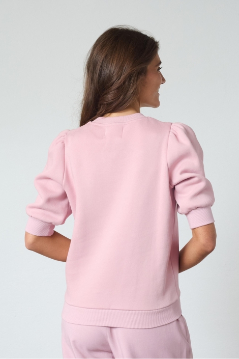 SisterS point roze dames sweater | Model achteraanzicht
