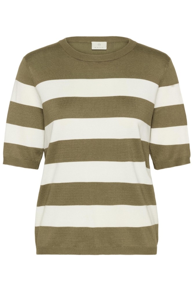 Kaffe groene dames trui | Vooraanzicht