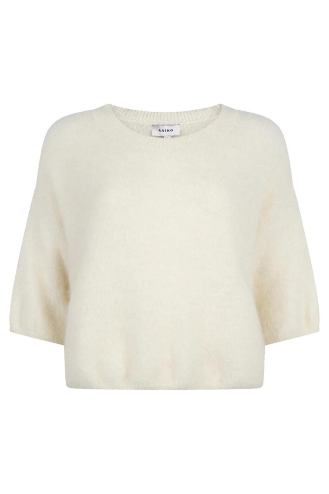 Aaiko ecru dames trui | Vooraanzicht