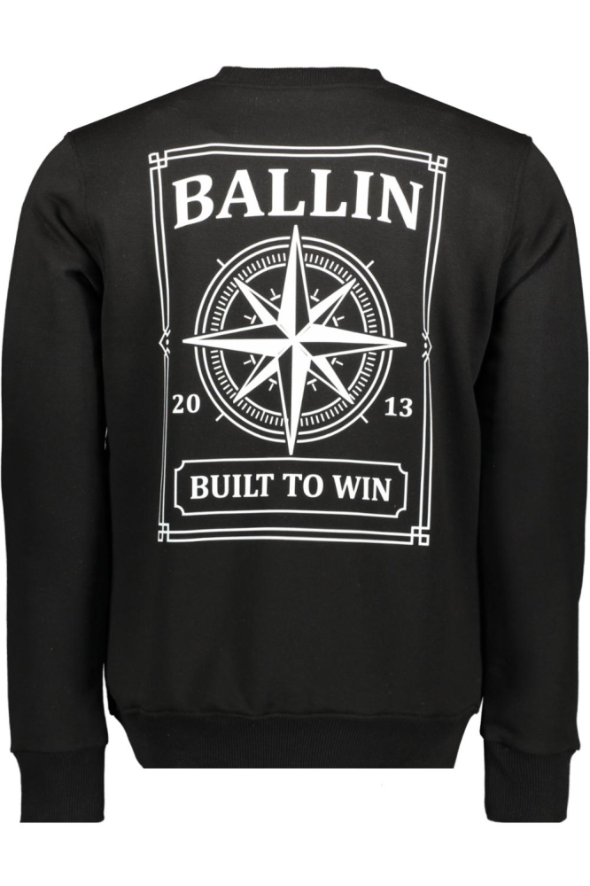 Ballin zwarte heren sweater | Achteraanzicht