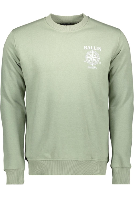 Ballin groene heren sweater | Vooraanzicht